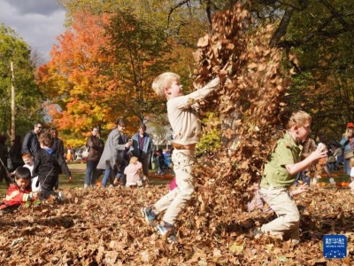 纽约秋日节吸引游人 纽约秋日节吸引游人