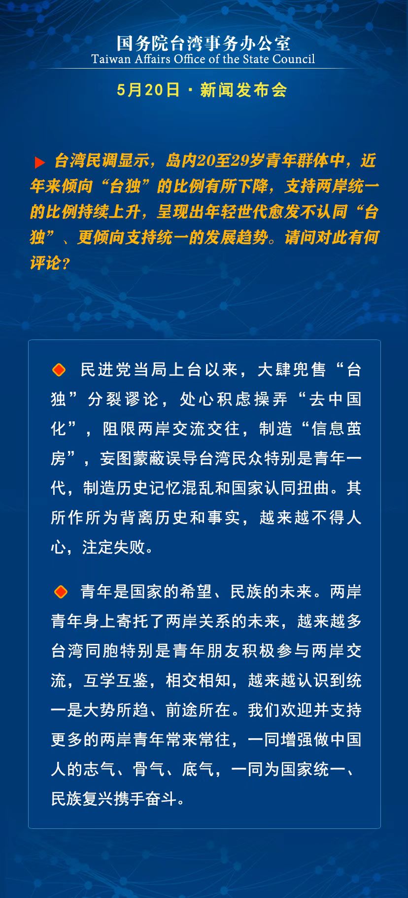 国务院台湾事务办公室5月20日·新闻发布会_fororder_a3