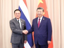 习近平会见泰国总理阿努廷