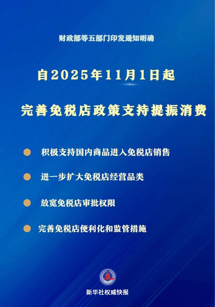 支持提振消费!免税店政策11月1日起“升级” 支持提振消费!免税店政策11月1日起“升级”