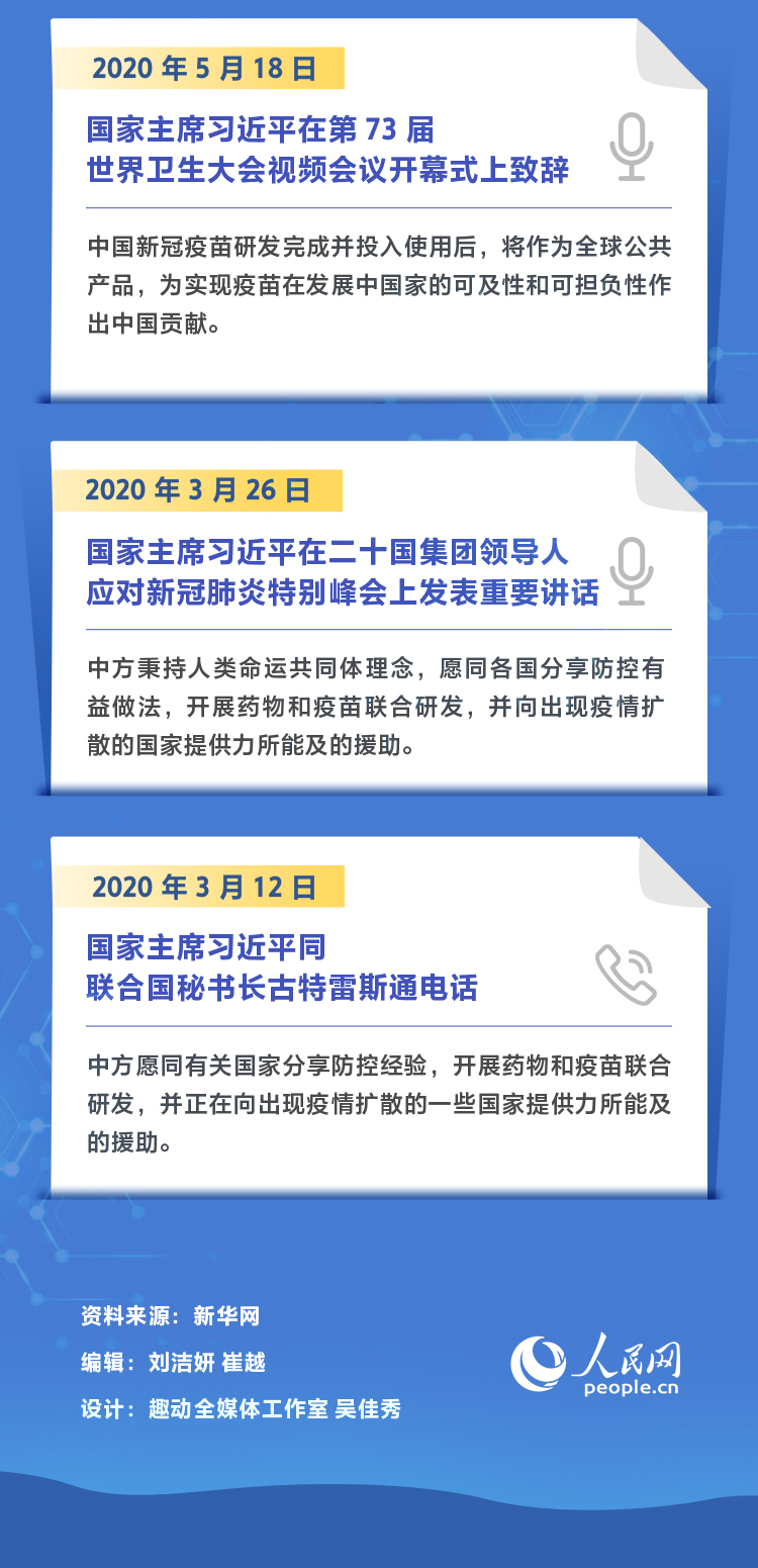 图解：让中国疫苗成为全球公共产品 习近平这句承诺力重千钧