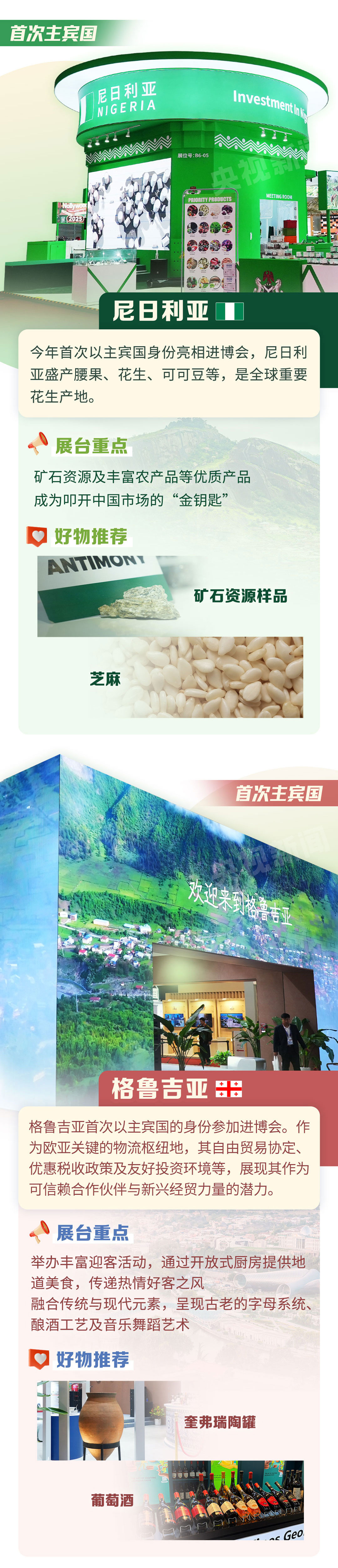 世界在中国相遇 六大主宾国秀出进博开幕“新名片”