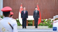 李强同新加坡总理黄循财会谈