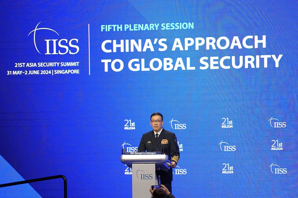 Chinese defense minister addresses Shangri-La Dialogue on China's approach to global security