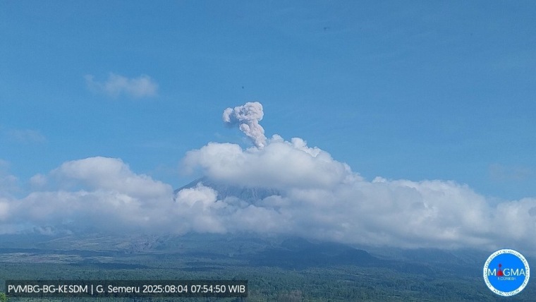 印尼塞梅鲁火山喷发 火山灰柱高达800米_fororder_IMG_4683