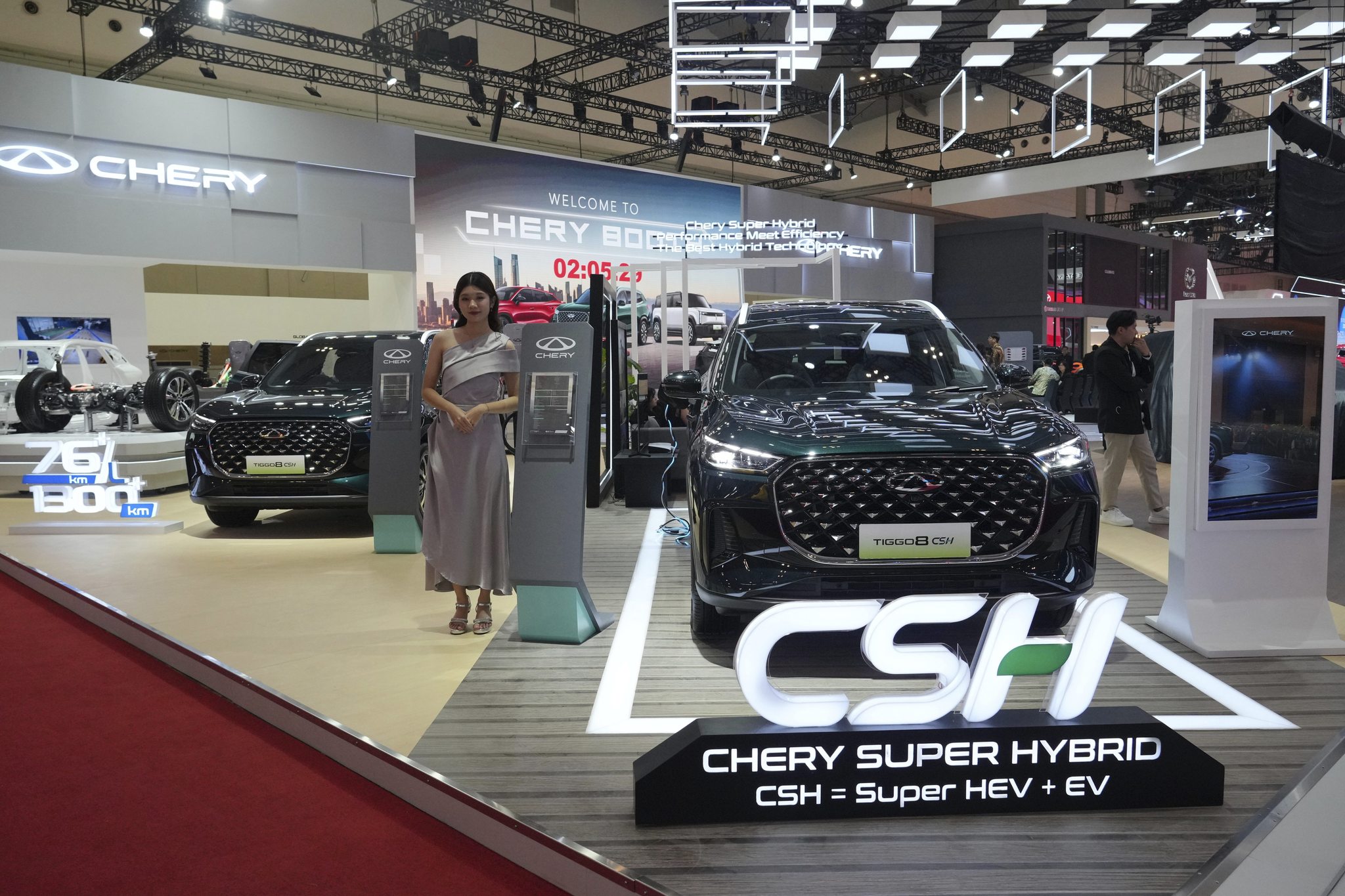 中国电动汽车组团亮相东南亚最大车展_fororder_VCG111581212765