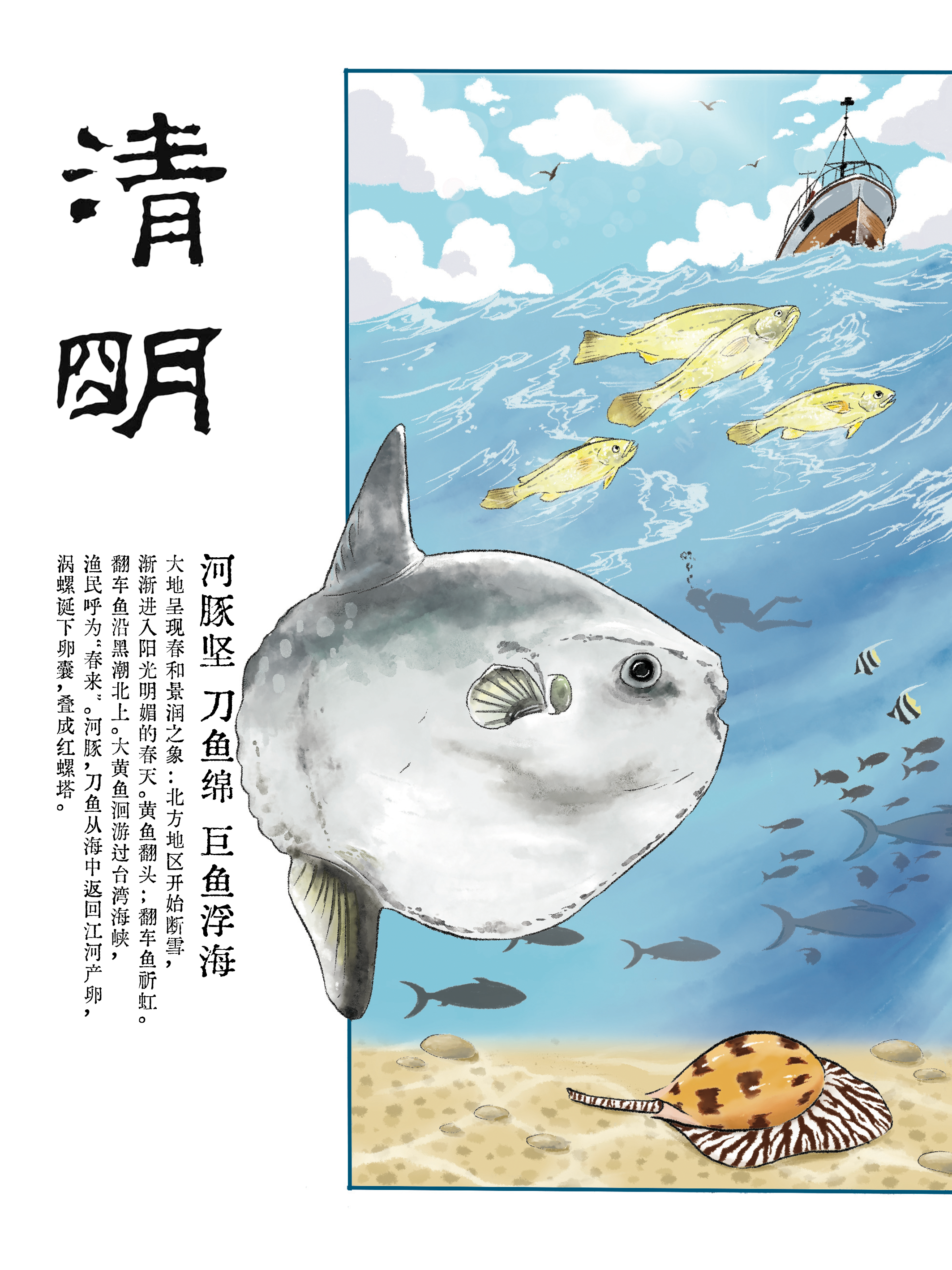 节气海语｜清明水暖，鱼儿赴一场春日之约_fororder_清明竖版