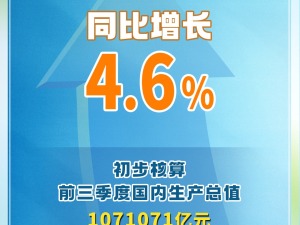 今年前三季度国内生产总值同比增长4.6%
