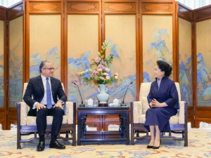 彭丽媛会见联合国教科文组织总干事阿纳尼