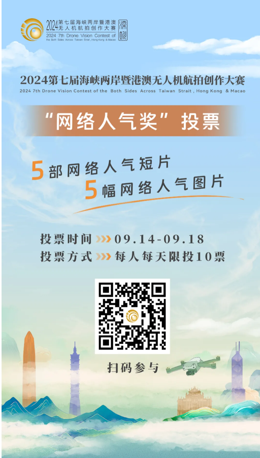 无人机大赛丨网络人气奖作品投票已开启，快打call！