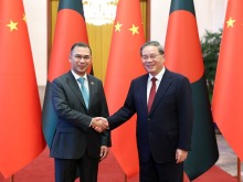 李强同孟加拉国总理塔里克会谈