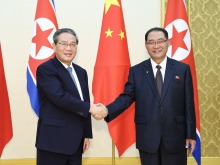 李强同朝鲜内阁总理朴泰成会谈