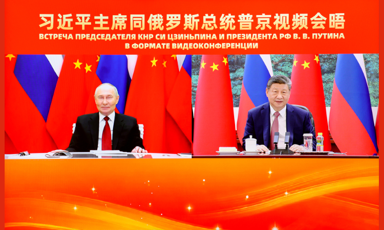 习近平同俄罗斯总统普京举行视频会晤