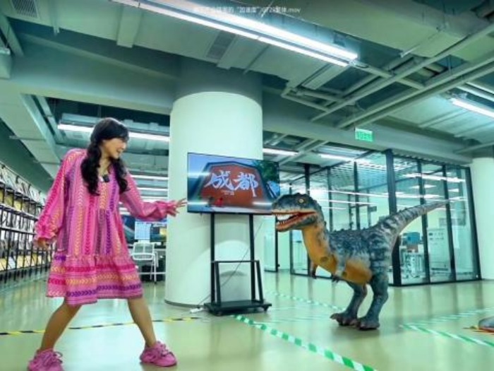 台湾博主遇见四川文旅机器人