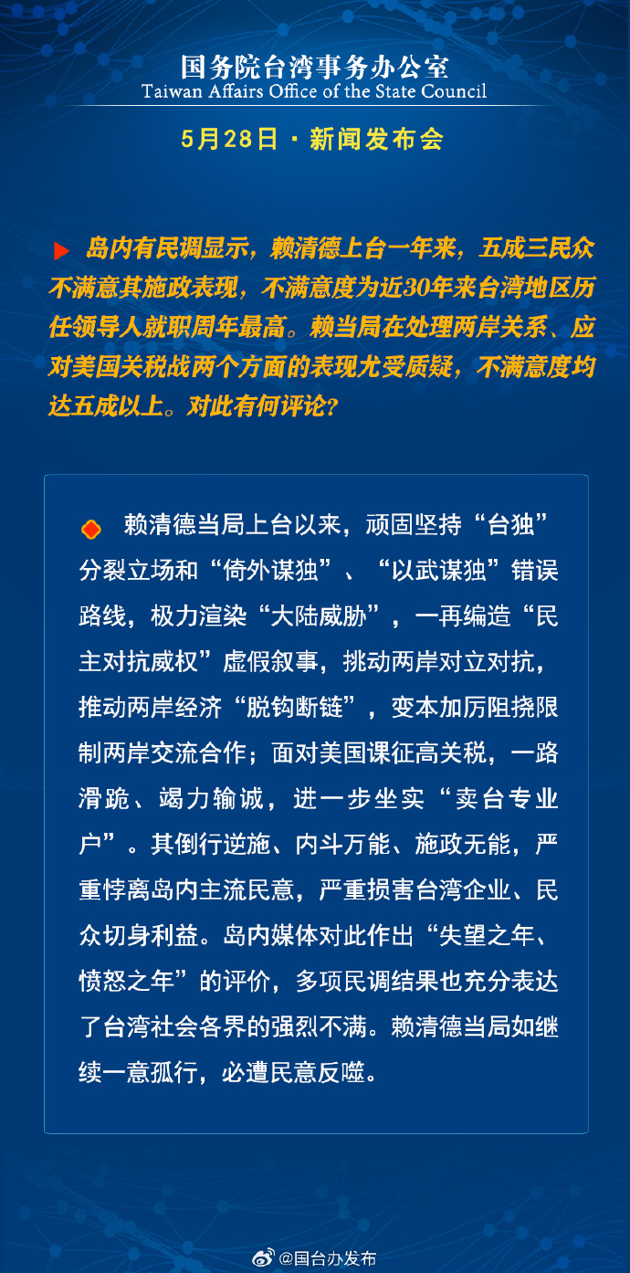 国务院台湾事务办公室5月28日·新闻发布会_fororder_2