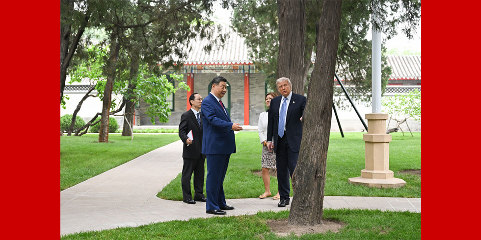 习近平同美国总统特朗普在中南海小范围会晤_fororder_260515980490