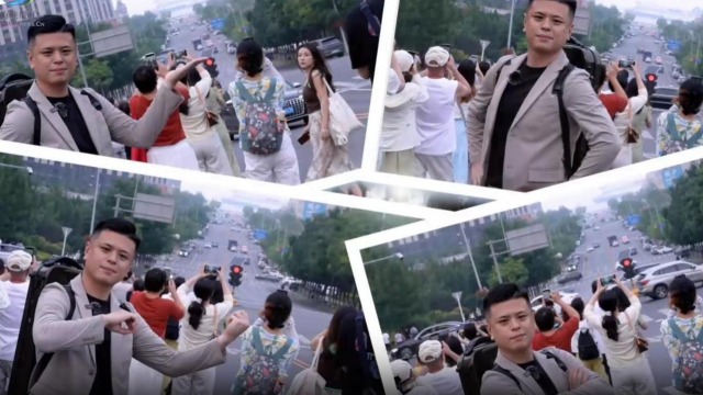 台湾青年打卡大连港东五街 与巨轮同框15秒名场面_fororder_截图录屏_选择区域_20251031113408