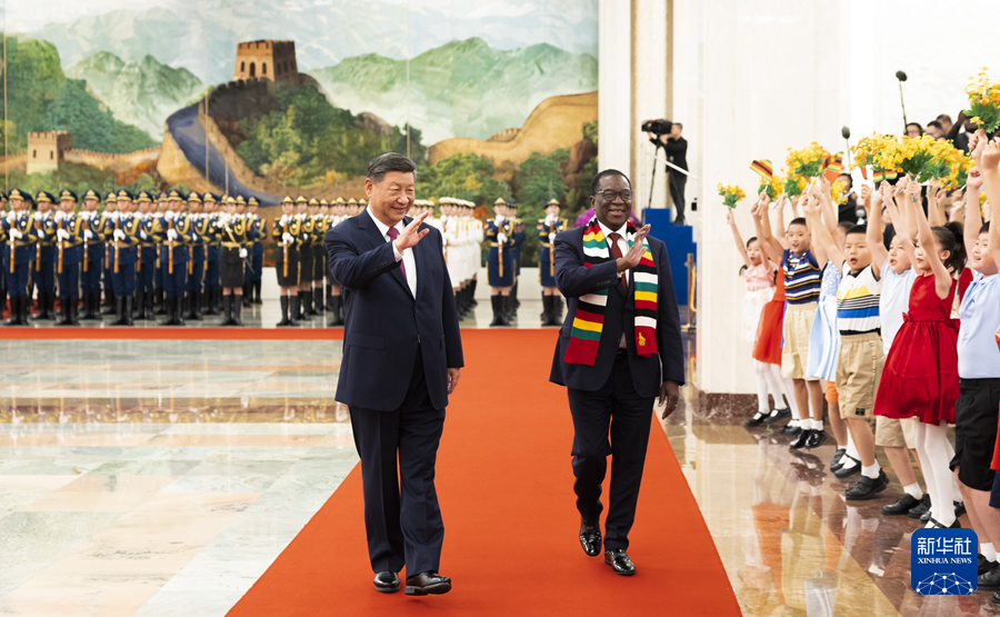 习近平同津巴布韦总统姆南加古瓦会谈