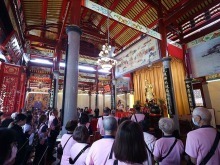台湾苗栗东社天母宫百余人参访团赴南安广峰寺开展济公文化交流活动