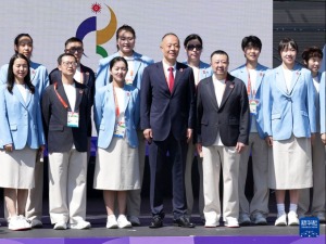 中国代表团亮相亚运会欢迎仪式