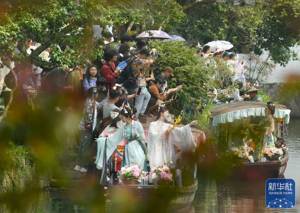 浙江杭州:西溪濕地花朝節開啟 再現傳統水鄉習俗 浙江杭州:西溪濕地花朝節開啟 再現傳統水鄉習俗