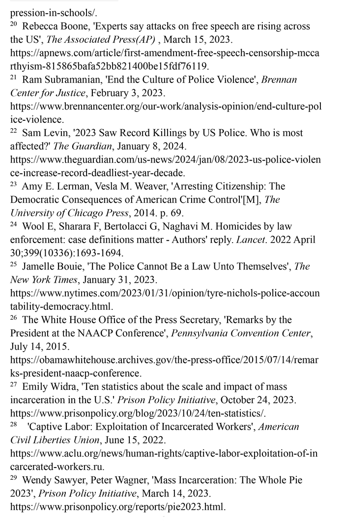 2023年美国侵犯人权报告