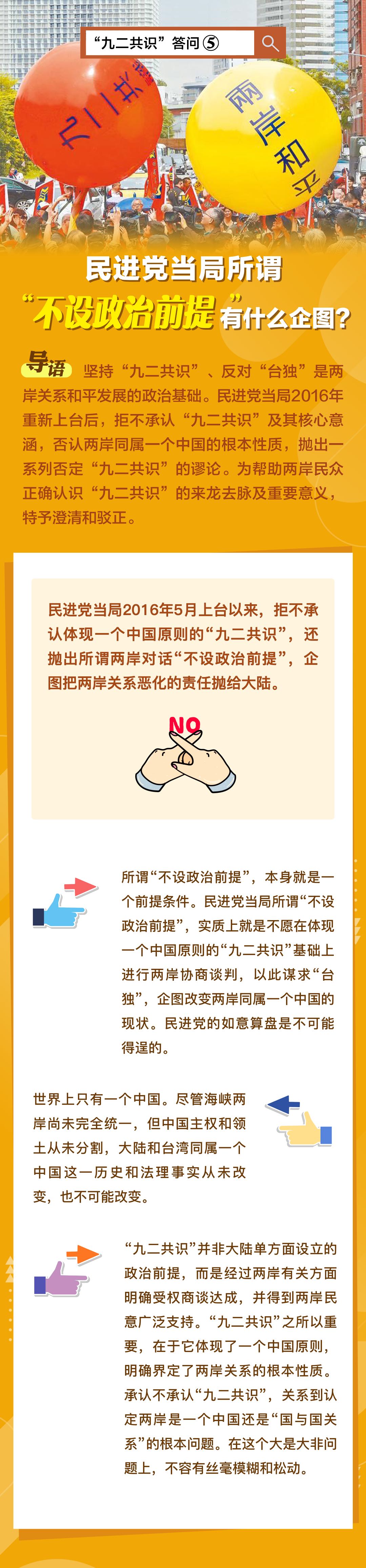 “九二共识”答问⑤ |民进党当局所谓“不设政治前提”有什么企图？_fororder_webwxgetmsgimg (3)