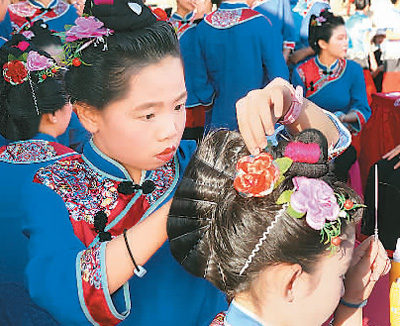 梳起“帆船头” 传承妈祖文化