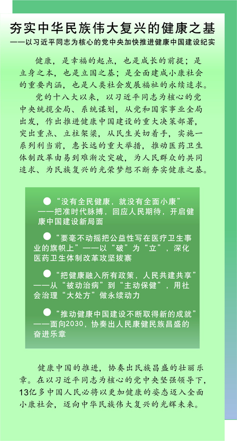 夯實中華民族偉大復興的健康之基