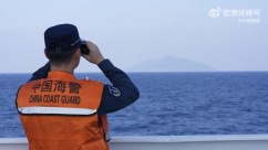 中国海警舰艇编队在我钓鱼岛领海巡航