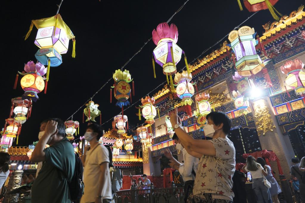 中秋彩灯耀香江