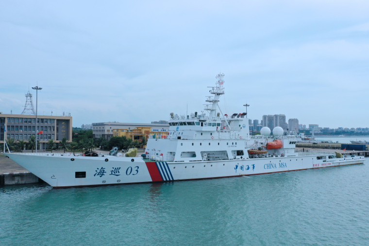 “海巡03”轮首次环海南岛暨西沙水域巡航值守行动圆满结束