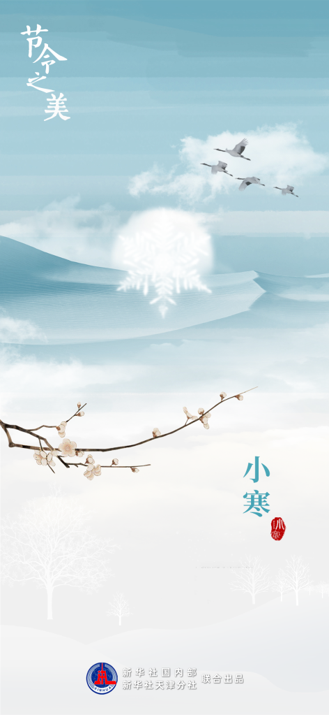 5日迎小寒，欢鹊垒新巢