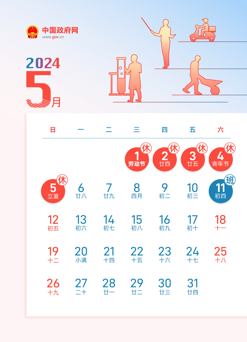 春節(jié)休8天，五一休5天，國慶休7天……2024年放假安排來了！