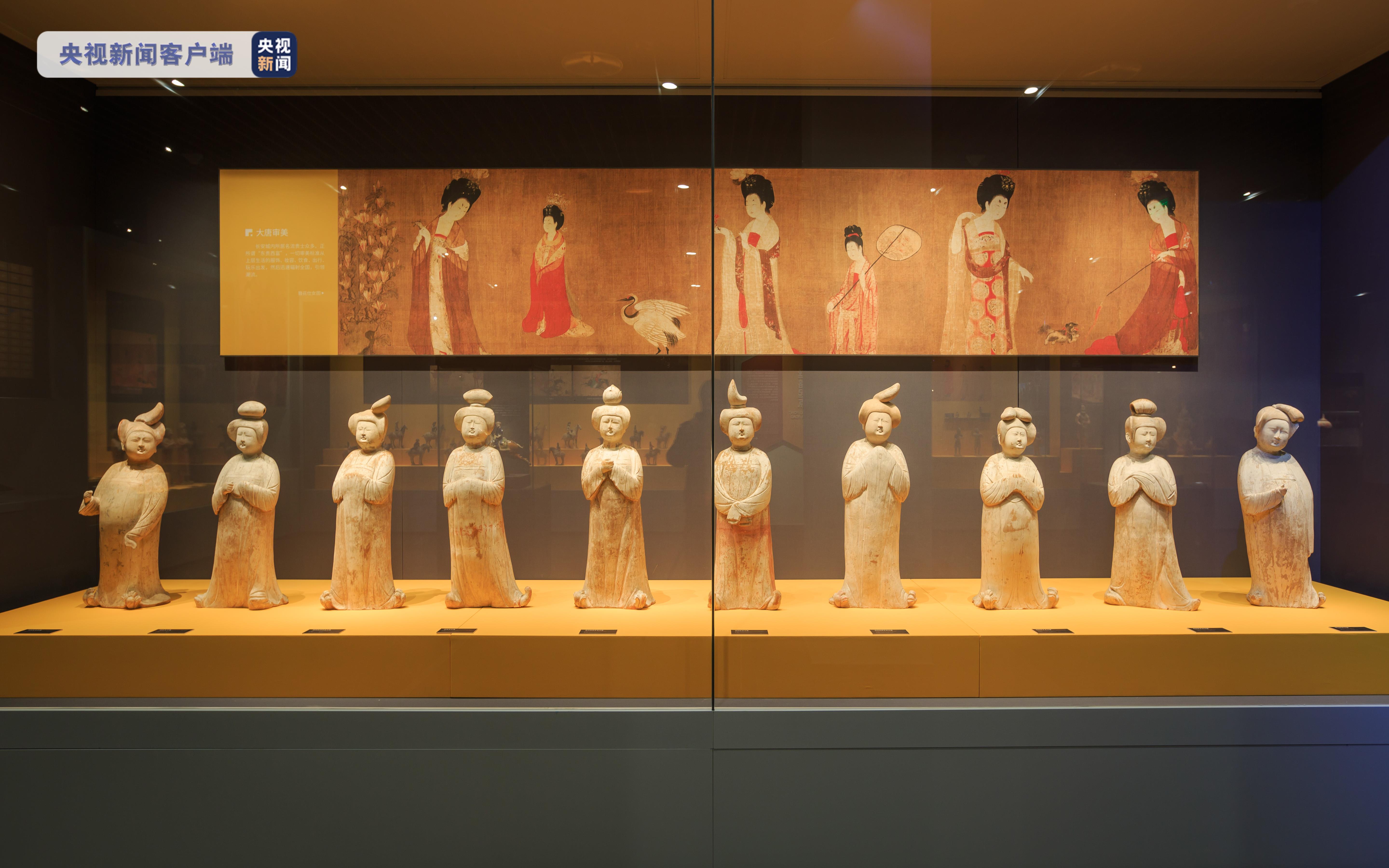 西汉黑陶俑在西安展出 曾首次让江村大墓出现在中国考古学家面前