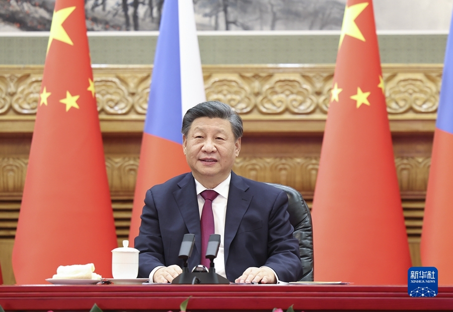 習近平同捷克總統澤曼舉行視頻會晤 習近平同捷克總統澤曼舉行視頻會晤